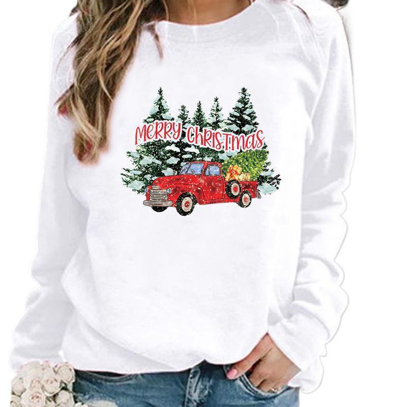 Women's Christmas Cartoon Printed Pullover Hoodie