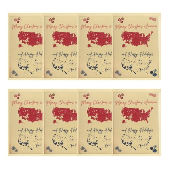 4/8/16 шт. 2024 Счастливого Рождества США открытки Товары Патриотические праздничные поздравительные открытки Открытки для творчества в свободном пространстве