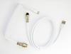 LAMBDA USB Custom Coiled Cable for Mechanical Aviator To Keyboards, Connector, 1.5M USB-C USB-A (White)