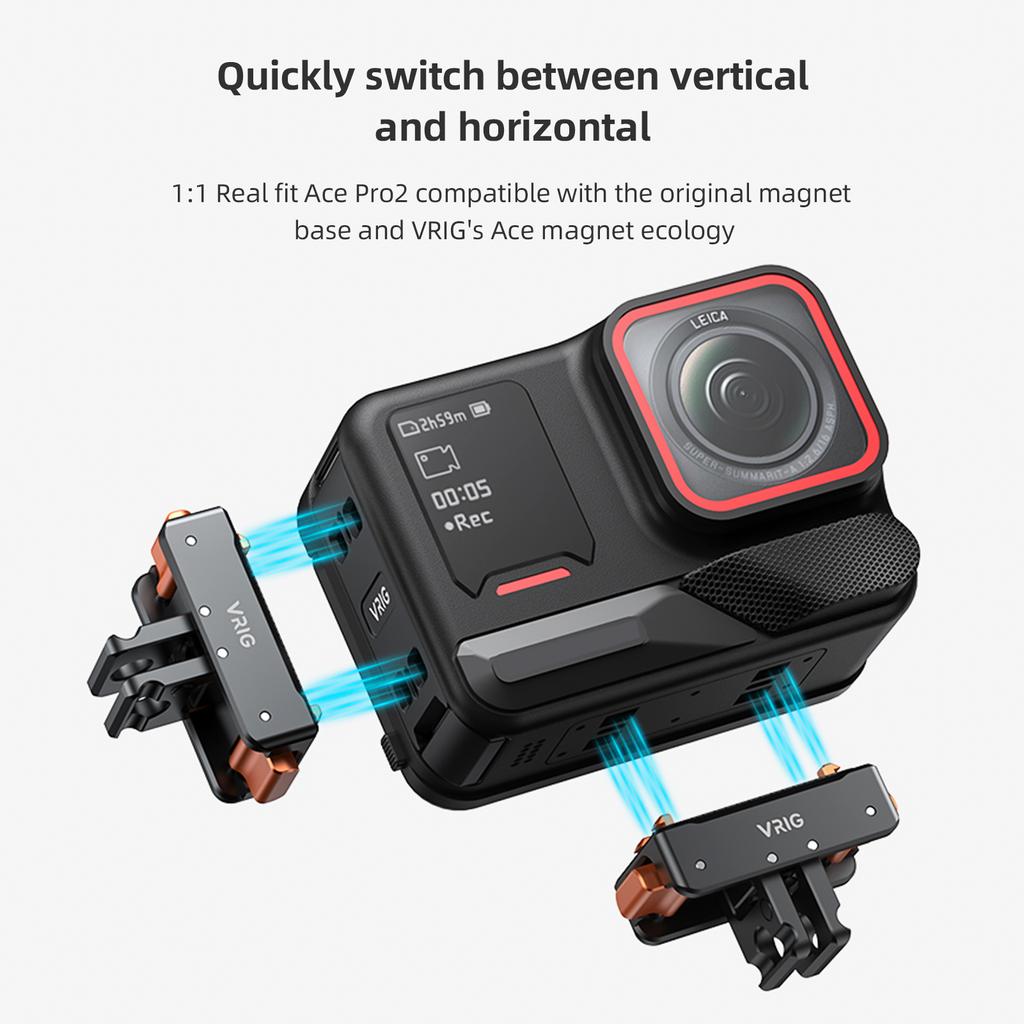 Крышка аккумуляторного отсека спортивной камеры VRIG AC-26 для вертикального монтажа Съемная крышка аккумуляторного отсека Боковая дверца