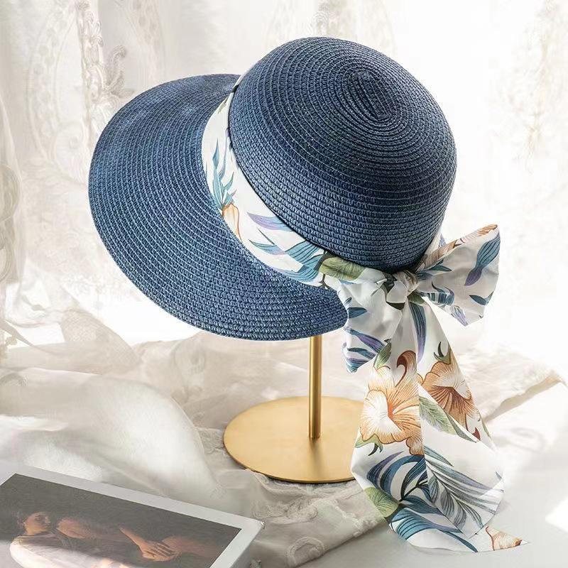 Женская летняя туристическая шляпа для отпуска с широкими полями, пляжные шляпы, козырьки, соломенная шляпа, женская пляжная кепка с защитой от ультрафиолета