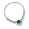 Necklace Earrings Celebrity Banquet Color Treasure Light Luxury Jewelry Women's Two-piece Set