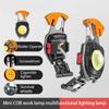 Mini LED Flashlight With Corkscrew Work Light Portable Pocket Flashlight Keychains USB Rechargeable For Outdoor Camping Small Light