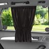 Car Sun Shade Curtains Side Window Sunshade Summer 95% Light Automobile Black Privacy Curtain For Front Rear Window Blocking