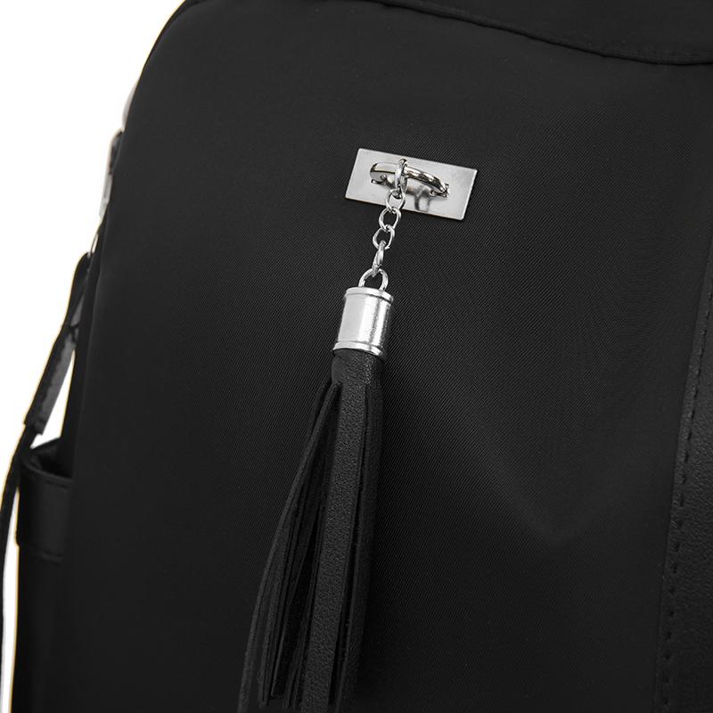 Новый большой вместительный простой стильный повседневный женский рюкзак Mochila для путешествий, дизайнерский рюкзак с кисточками, водонепроницаемая тканевая большая женская сумка на плечо