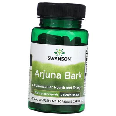 Экстракт коры терминалии арджуны, Arjuna Bark Standardized 500, 60вегкапс (71280249)