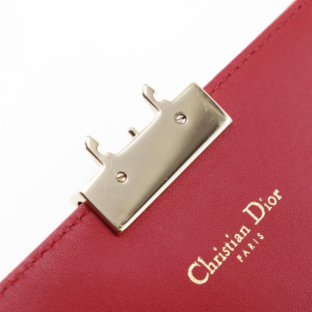 Dior ChainShoulder Shoulder Bag S0252OTRI M79D Canage 2-way Clutch Red/pink Lambskin Women Used