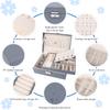 Pu Large Creative Jewelry Box For Women Girls, Double-Layer Lockable