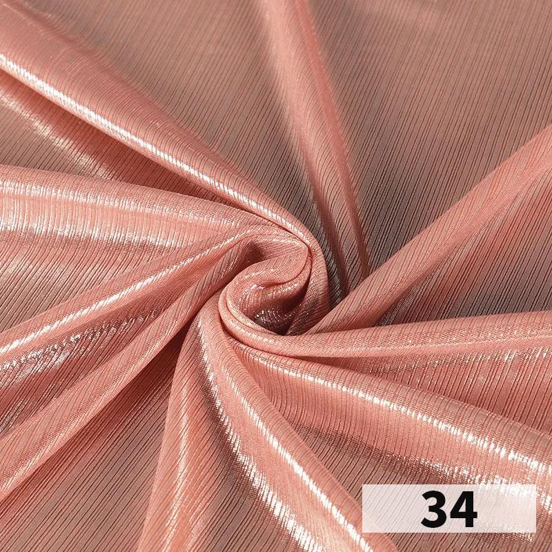 1x1.45 Meter Metallic Gliter Soft Fabric Shiny Gold Silver Fashion High Stretch Bright Silky Cloth for Diy Sewing Dress Fabrics