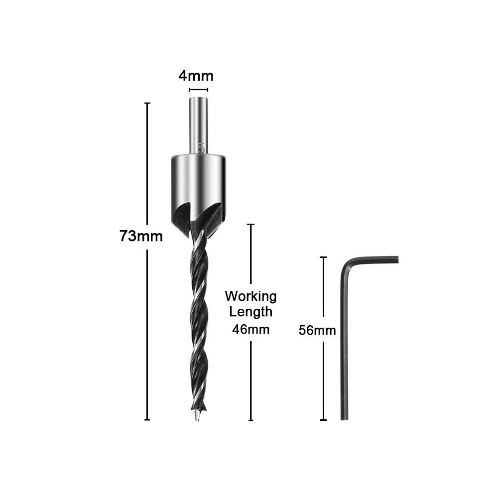 Дырокол HSS Зенковка Ручная дрель Инструмент для зенковки Сверло-расточка Развертка Деревообрабатывающее сверло для снятия фаски