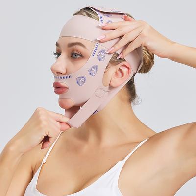 Женский бандаж для похудения подбородка и щек, подтягивающий пояс, двухслойный V-образный формирователь для лица, ремешок для лица против морщин, уход за кожей, косметические инструменты