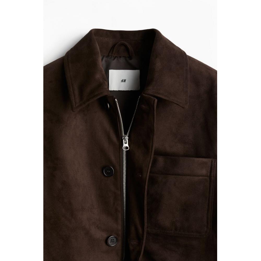 H M Regular Fit Jacket Dark Brown