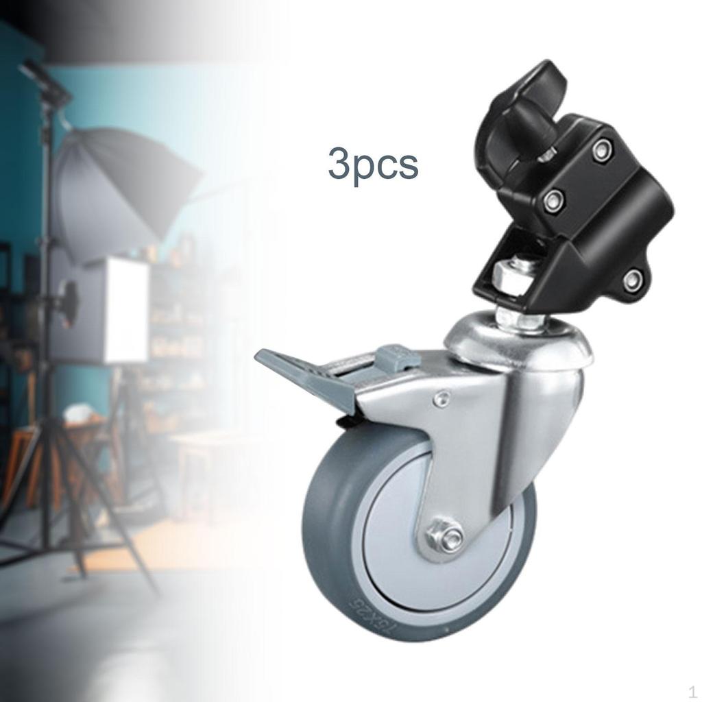 3 шт. стойка для освещения для фотостудии, колеса для профессионального видео, прочная, гибкая, перемещаемая