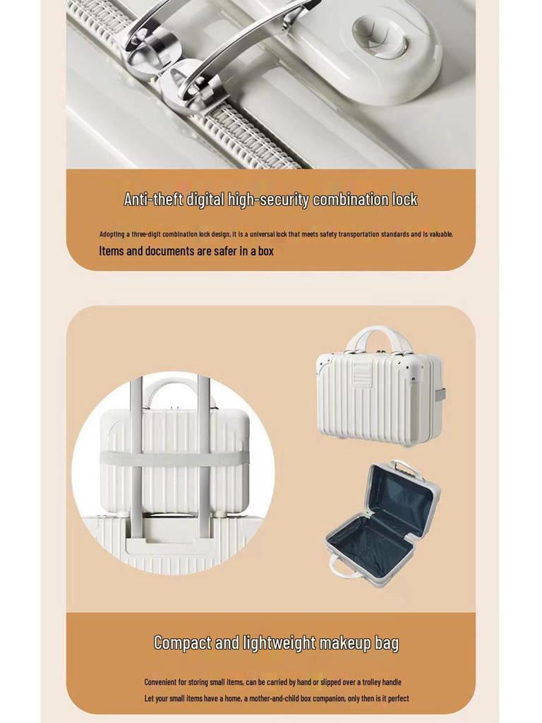 Ретро чемодан на колесиках с универсальными колесами и кодовым замком - Прочный, большой вместимости для женщин, мужчин, студентов