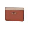 Coach Кардхолдер 10 Кожаный Мини-кошелек Женские кошельки Оранжевый Белый 2843G-B4QQS
