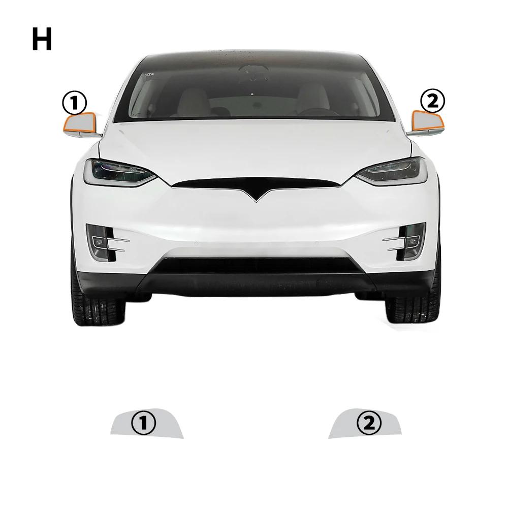 Pre-cut PPF car headlight protective film TPU for Tesla Model 3 Y X s - rearview mirror transparent scratch resistant