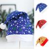 Santa Claus Cap All Match Comfy Men Women Colorful Snowflakes Pattern Thick Christmas Hat for Party
