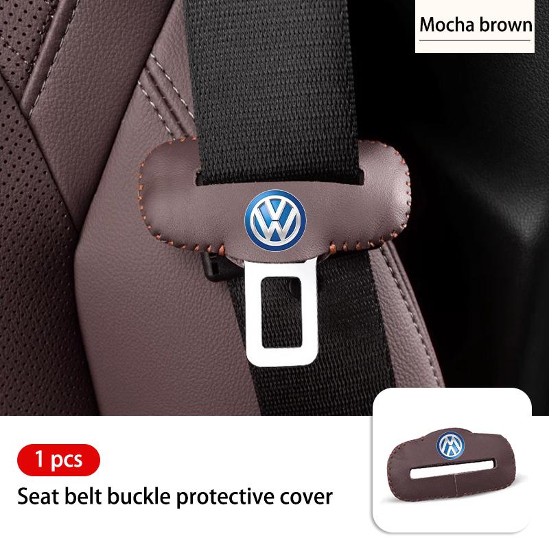 Leather Car Seat Belt Buckle Clip Anti-Scratch Protector Auto Accessories For Volkswagen VW Scirocco Jetta Beetle Golf 4 5 6 zg9
