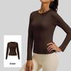 Women's Slim-Fit Long-Sleeve Yoga and Running Top