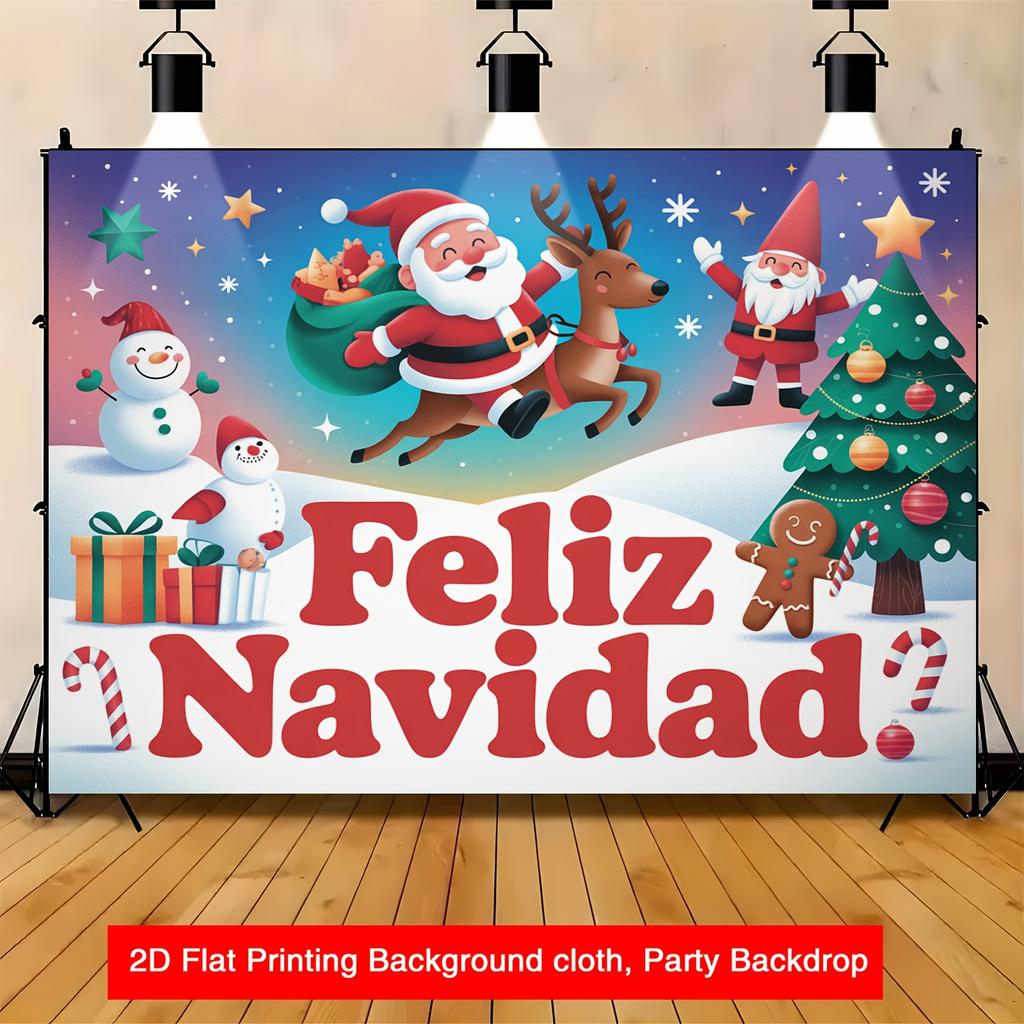 2D plane, reindeer, gift - indoor and outdoor hanging decoration, suitable for holiday photo booths, birthdays, New Year