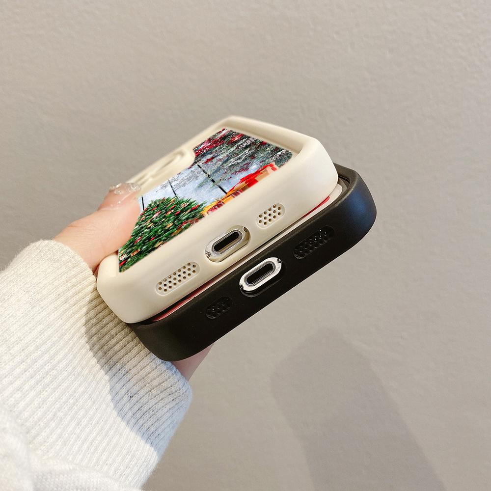 Ae116 Веселого Рождества С Новым годом художественные чехлы для телефонов iPhone 16 14 13 11 Pro Max 15 7 8 6s Plus 12 mini XR XS Max Angel Eye Ladder Защитный чехол