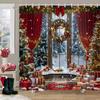 Christmas Gifts Shower Curtain Xmas Tree Winter Forest Cedar Nature Landscape Home Wall Hanging Fabric Bathroom Curtains Decor