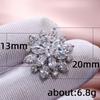 Luxury Sunflower Double-Layer Zircon Women's Stud Earrings - Fashionable Copper Jewelry Accessories