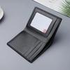New Soft Men Wallet Solid Color Pu Leather Mini Coin Purse Driver's License Card Holder