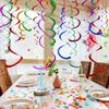 Colorful Swirling Decorations for Birthday New Year, Halloween, Wedding, Anniversary, Graduation and Party with PVC Film and Plastic Streamers