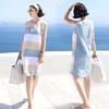 Striped Cotton Linen Dress Sleeveless Midi Boho Beach Dresses Summer Casual Sundress Vestido Verano