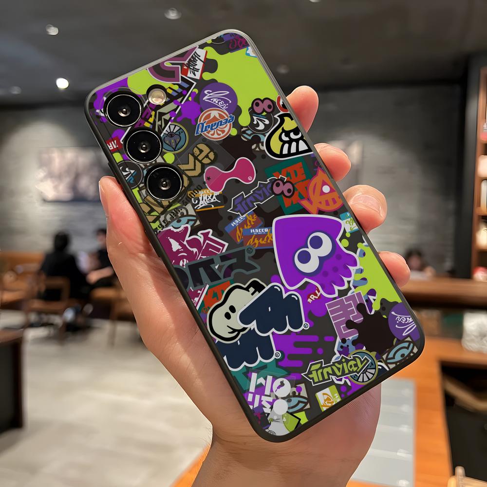 Game S-Splatoon 3 Phone Case For Samsung A56 A36 A26 A16 A15 A25 A35 A55 A14 A34 A24 A54 Black Soft Shell