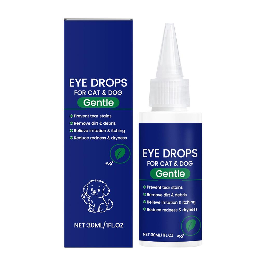 Капли для глаз питомцев, Капли для очистки слезных дорожек кошек и собак, Уменьшают секрецию, Предотвращают закупорку и дискомфорт, 30 мл