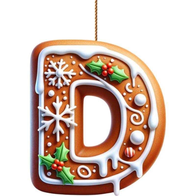 Акриловые буквы от А до Я, ornaments, 26 букв, креативное украшение для рождественской елки, подвеска, подвесные 2D плоские буквы алфавита, декор