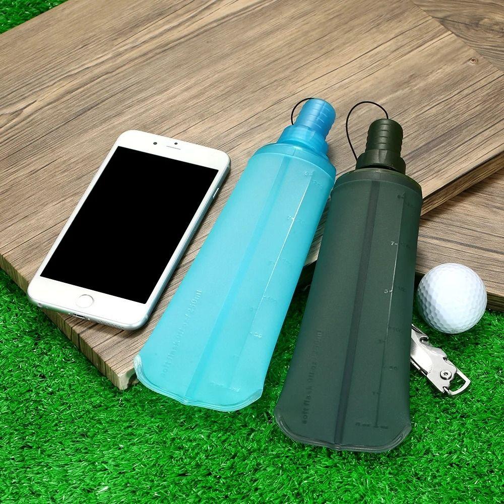 250/500ml Sport Water Bottle Collapsible Water Bag Portable Soft Flask Running Camping