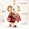 2D Flat Goat Hanging Ornament Artificial Rhinestone Animal Hanging Decoration  Festive Occasions