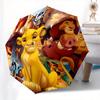 1 Auto Open Lion King Characters Themed Colorful 8-rib Portable Umbrella for Men and Women, A Compact Commuting Companion Suitable for Daily