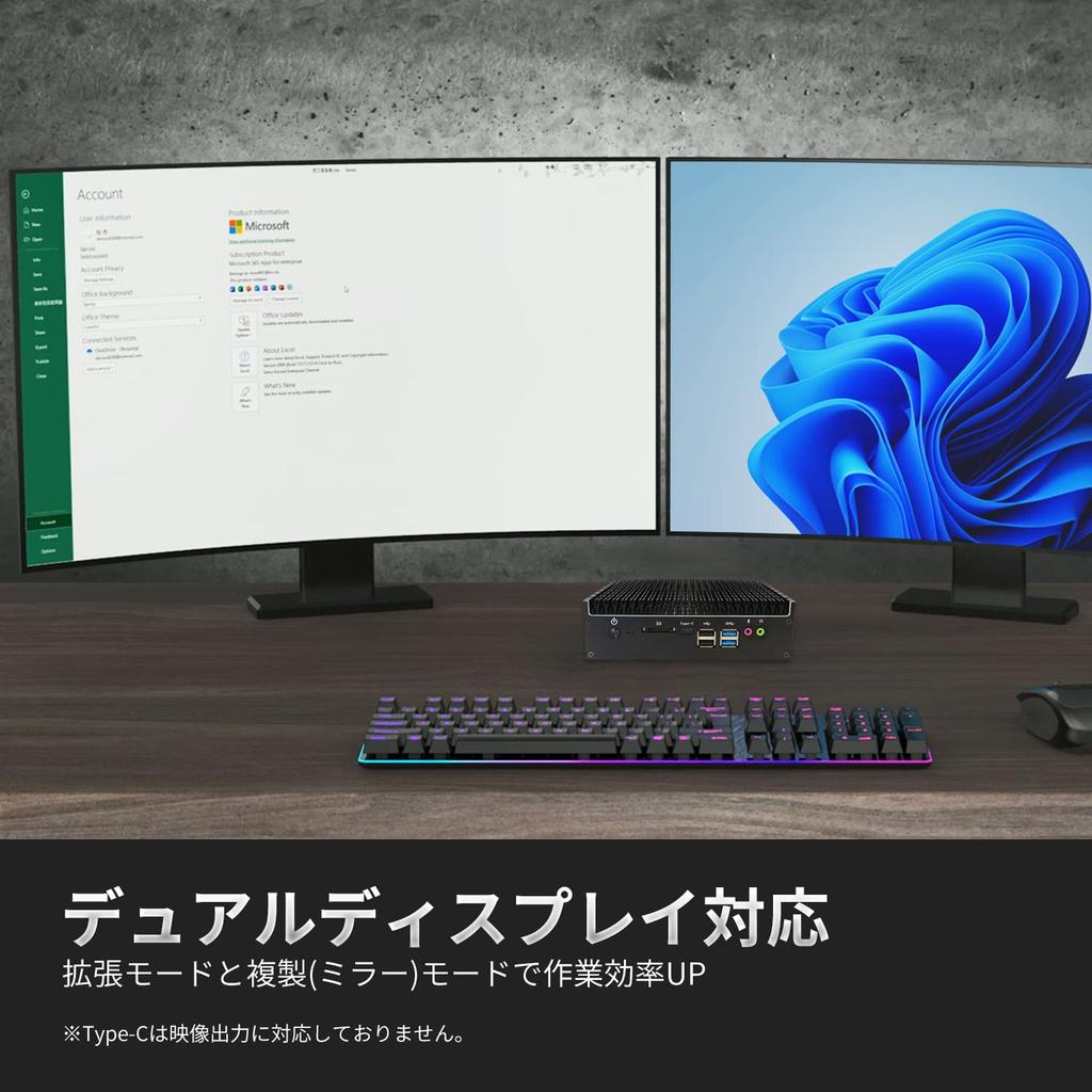 Skynew Fanless PC Мини-ПК Бесшумный 16 ГБ 512 ГБ 11 6E Bluetooth 10-го поколения 4K Тихий Прочный Энергосберегающий Пробуждение по PXE Загрузка RTC Автоматический запуск при