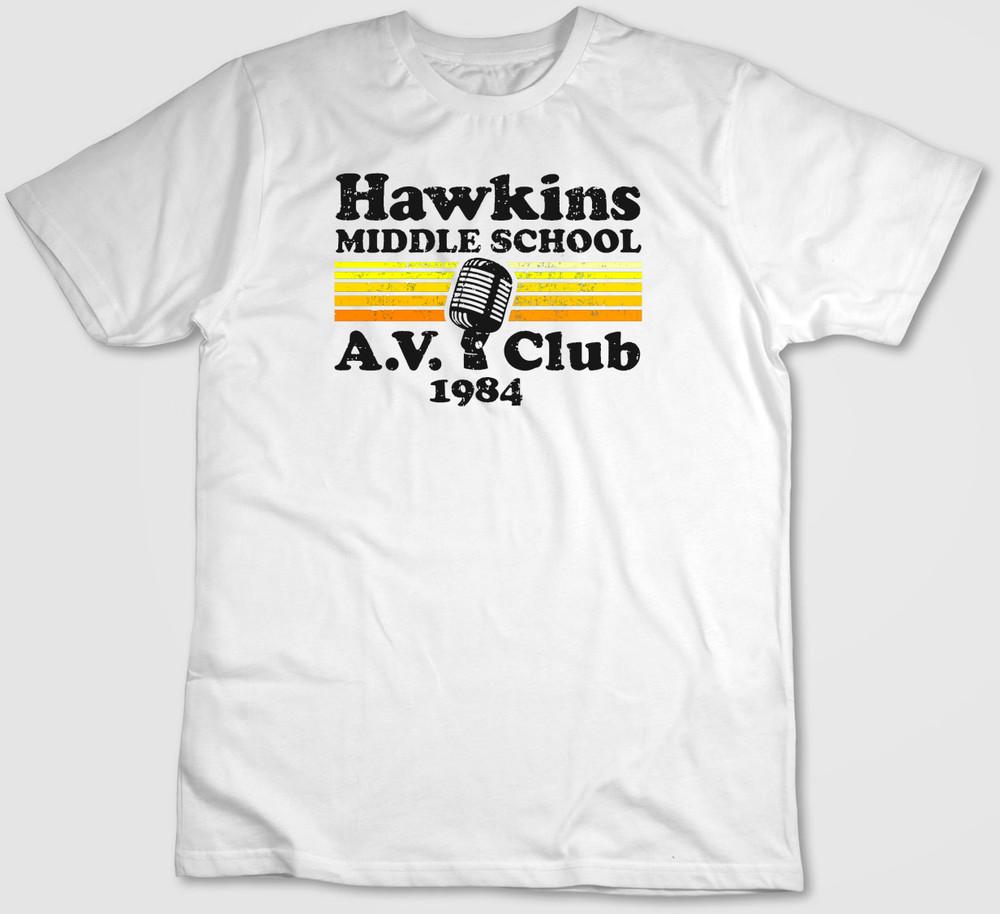Школьная футболка Hawkins, с коротким рукавом, Мужская / Женская H100