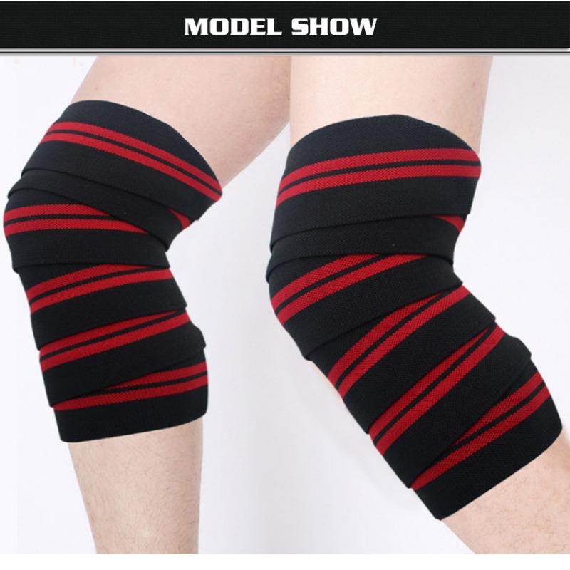 1 шт., спортивные наколенники, ремни для тренировок в тренажерном зале, тяжелая атлетика, фитнес, приседания, тренировки, эластичные наколенники, защита рукавов