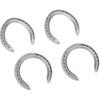 Aluminum Alloy Horseshoes 4pcs Horse Riding Tool Kit for Indoor Outdoor Use Sturdy Long Lasting Non Slip and Wear Resistant Design for Horse Hoof