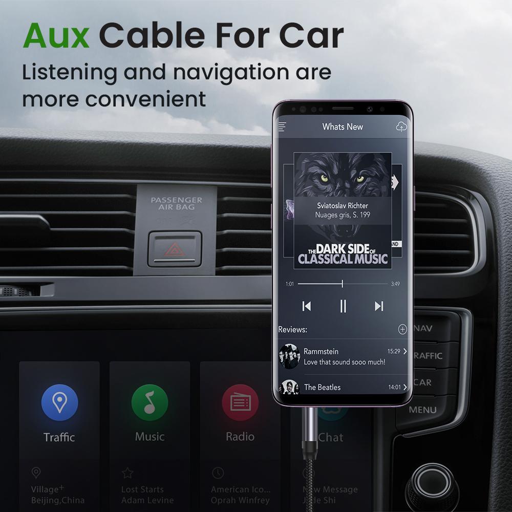 Кабель AUX 3,5 мм, аудиокабель «папа-папа», кабель динамика 3,5 мм для наушников, автомобиля для Xiaomi Redmi 5 plus Oneplus 5t, шнур AUX