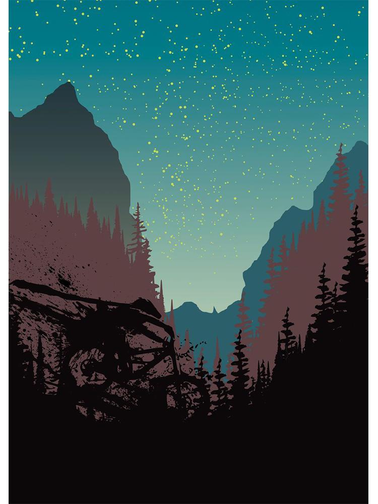 Винтажные плакаты с горным велосипедом, печать на холсте, картина для любителей спорта, настенная художественная картина для гостиной, украшение дома