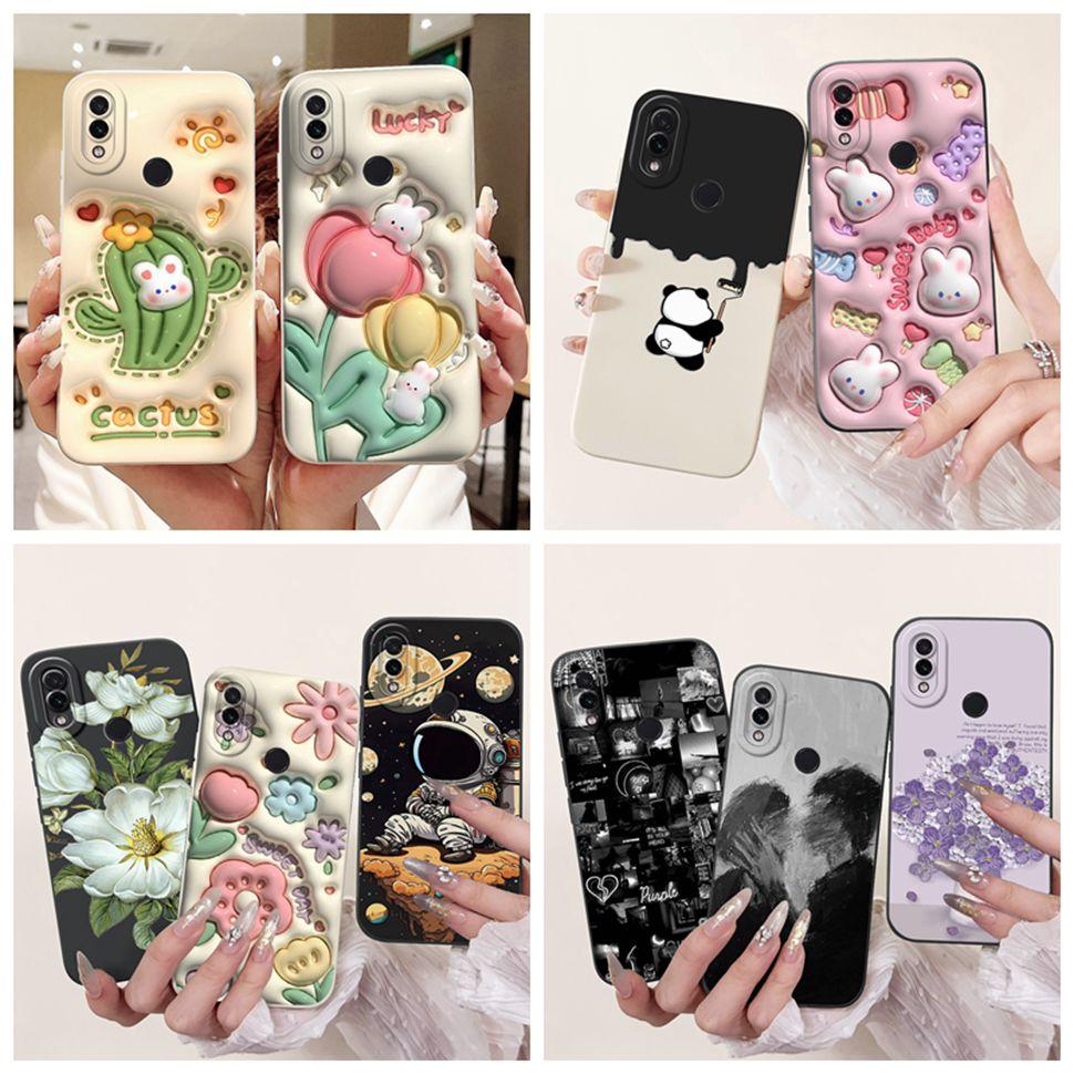 For Xiaomi Redmi Note 7 Case 2019 Lovely Cartoon Painting Back Cover Soft Slim Phone Case For Redmi Note 7 Note7 Bumper 6.3"