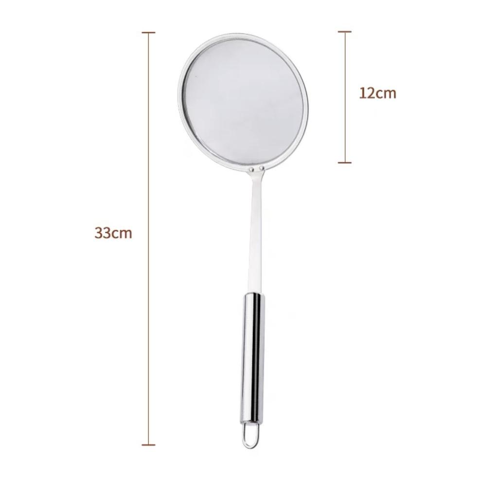 304 Stainless Steel Filter Oil Spoon 100 Mesh Filter Screen Household Hot Pot Foam Oil Partition Kitchen Filter Spoon