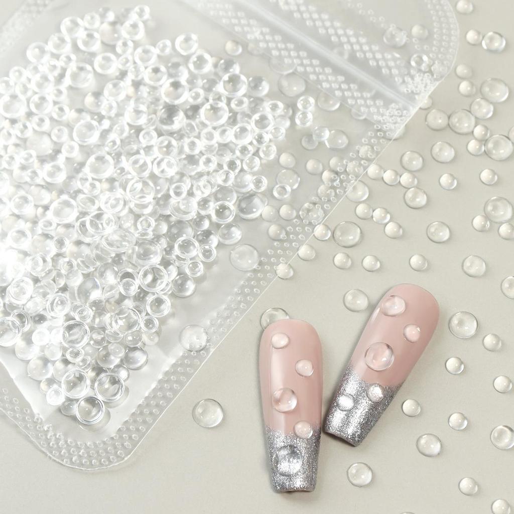 300 шт. Стразы в виде русалки, прозрачные украшения для ногтей, микс размеров, 3D-подвески для ногтей, плоские полукруглые бусины, летние маникюрные аксессуары