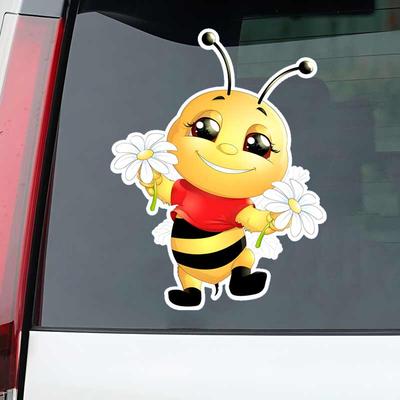 Милая Мультяшная Пчелка Насекомое Автомобильные Наклейки Водонепроницаемые Виниловые Наклейки Декор Кузова Автомобиля Окна Наклейки на Мотоциклетный Шлем M461