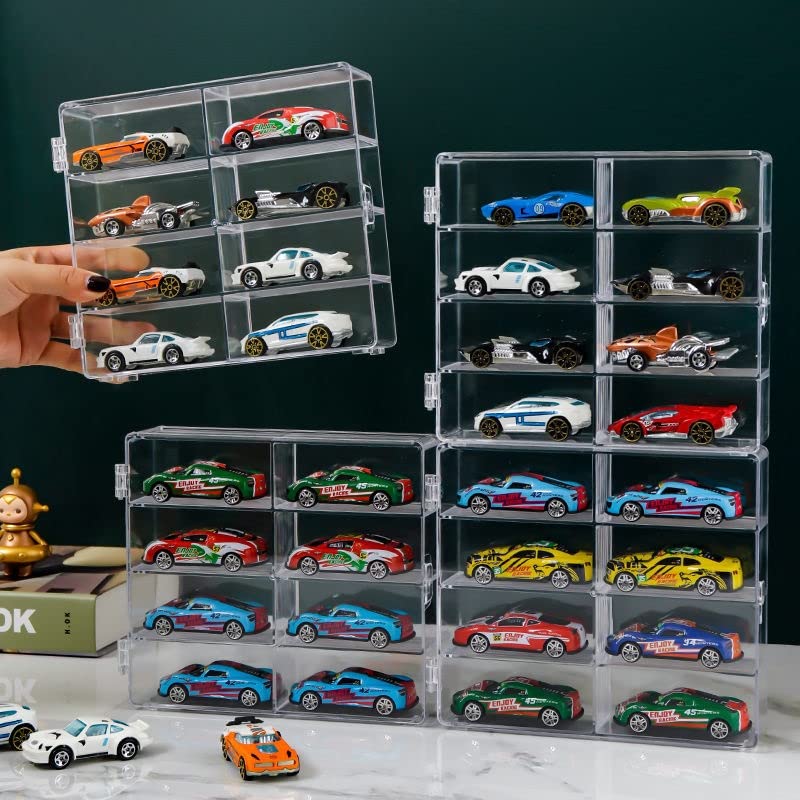 GUNSEED Tomica Case Pieces X 8 Transparent Tomica Case Mini Car Storage Collection Case Made of Highly Transparent Styrene Resin Tomica Storage Mini