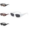 Retro Square Sunglasses Uv400 Protection Black Frame Grey Lens Fashion Streetwear Sunnies
