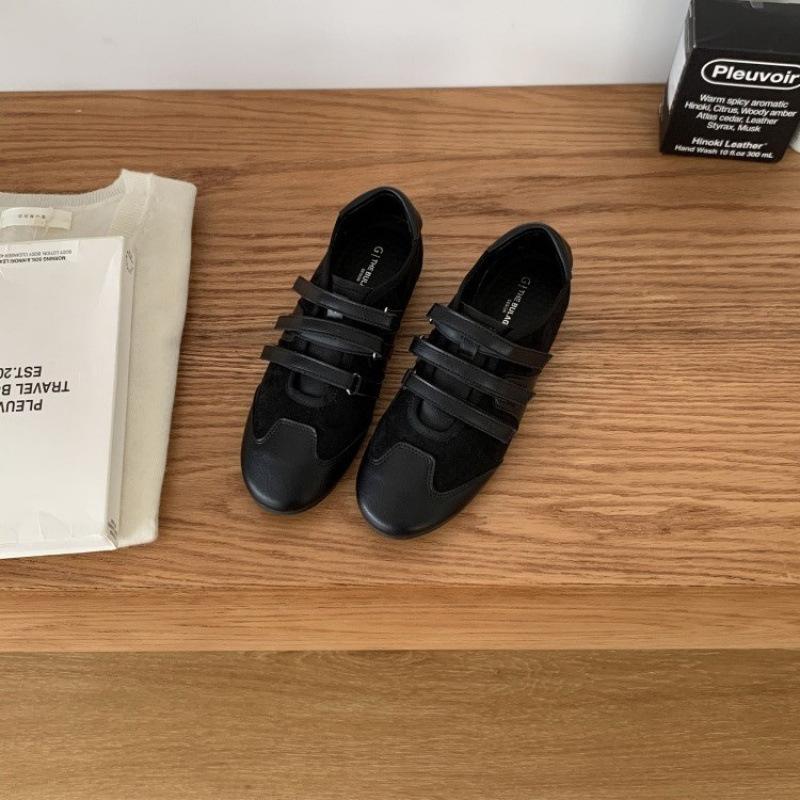 Французские ретро наклейки Mori с шлифовкой Немецкие тренировочные туфли женские на плоской подошве 2025 осень туфли Мэри Джейн с мягкой подошвой повседневные женские одинарные туфли