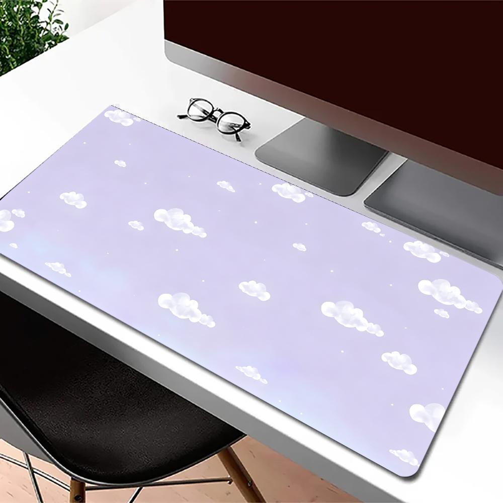 Clouds Large Gaming Mouse Pad Soft Rubber Desk Mat Anti‑Slip Laptop Computer Keyboard Mousepad Office Desktop Decor Mouse Mat